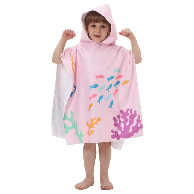 Poncho de bain - Tout en couleur