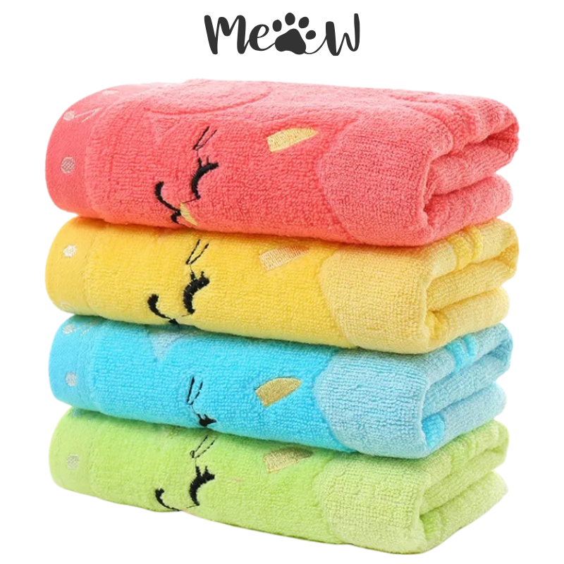 Serviette de bain - Chaton rêveur