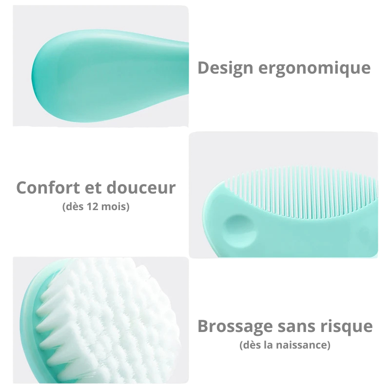 Kit brosse et peigne - Bébé soft
