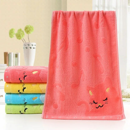 Serviette de bain - Chaton rêveur